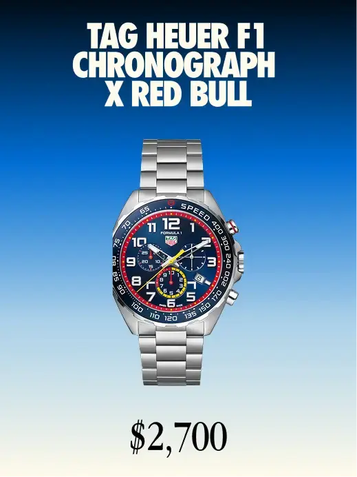 TAG Heuer F1 Chronograph × Red Bull — $2,700