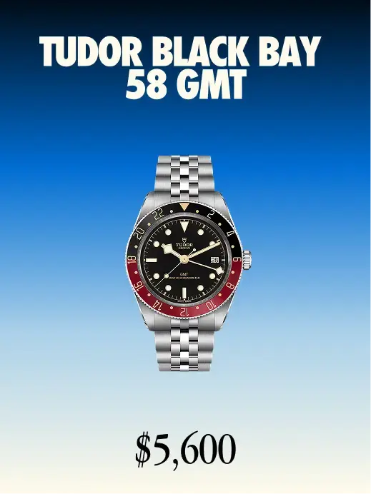 Tudor Black Bay 58 GMT — $5,600