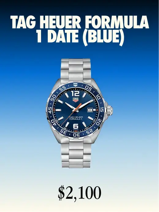 TAG Heuer Formula 1 Date (Blue) — $2,100